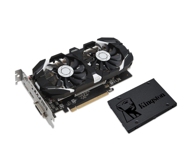 MSI GeForce GTX 1050 TI OC 4GB + Kingston 120GB A400 - 443223 - zdjęcie